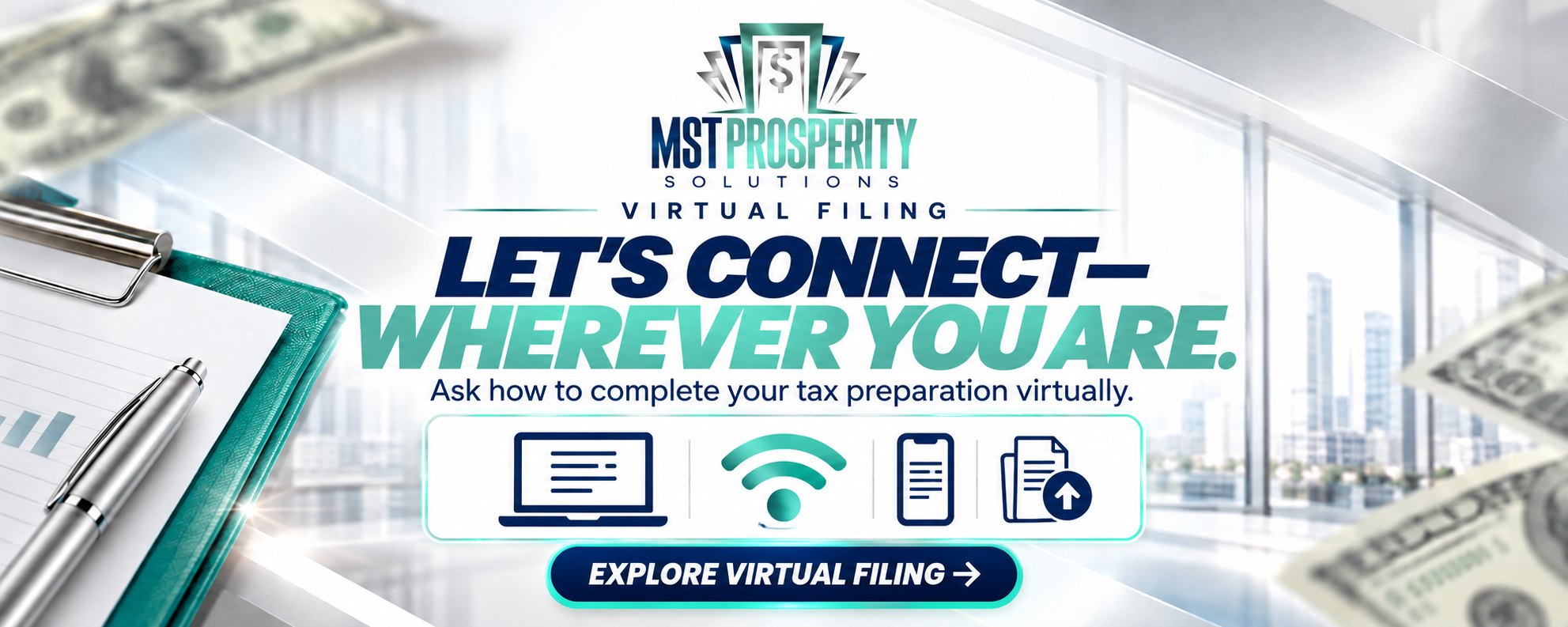 Virtual filing — Let's connect, wherever you are. Ask how to complete your tax preparation virtually.